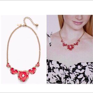 Kate Spade Beach House Pink Floral Statement Necklace